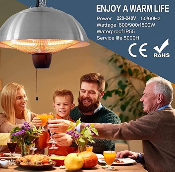 Electric outdoor heater waterproof