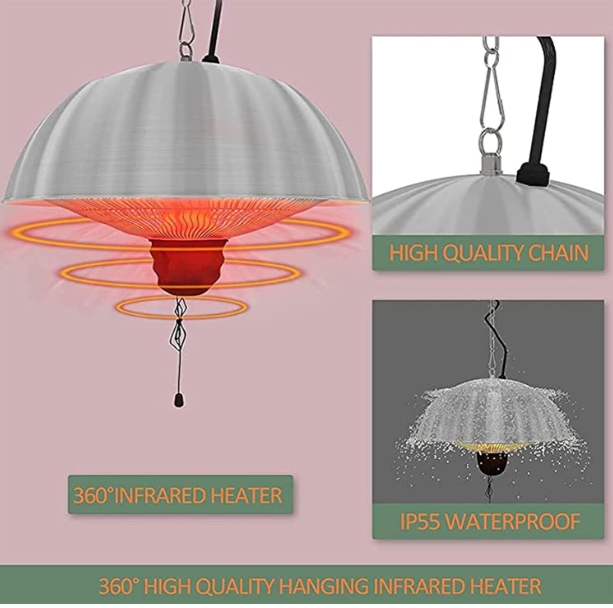 Wall mounted outdoor heater